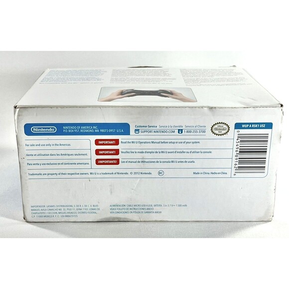 Nintendo Wii U Pro Controller OEM  Black Brand New Factory Sealed - Picture 8 of 8